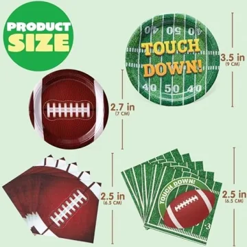 JOYIN 150 Pcs Football Party Set for Game Day Fun