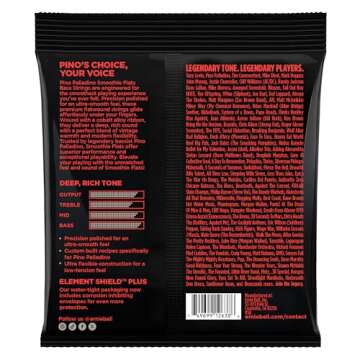 Ernie Ball Medium Pino Palladino Smoothie Flats Electric Bass Strings 43-108 Gauge