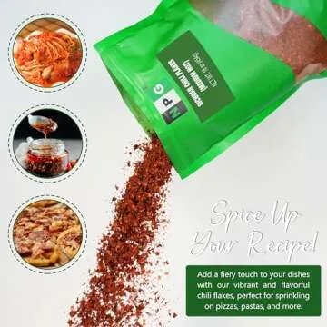 NPG Authentic Sichuan Chili Flakes 16 Ounces, Medium Hot, Szechuan Crushed Red Pepper Flakes Bulk, Essential Spice Seasoning for Making Kimchi, Chili Oil, Stir-fry, Pizza, Salads, and Tacos