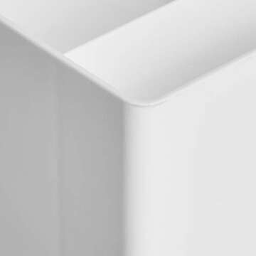 Amazon Basics Plastic Desk Organizer - Pen Cup Holds Pens/Pencils, White