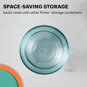 Pyrex Glass Food Storage containers, 16 PC Set (Mixed Colors)