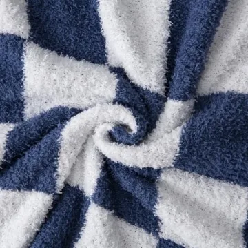 YIRUIO Cozy Checkered Throw Blanket for All Seasons