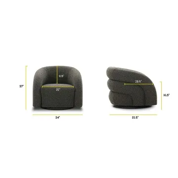Stylish POLY & BARK Volos Swivel Chair for Comfort