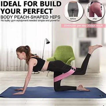 WOOSL Resistance Bands Loop Exercise Bands Booty Bands Workout Bands Hip Bands Wide Resistance Bands for Legs and Butt Resistance Bands for Legs and Butt Hip Booty Bands Circle Hip Resistance Band