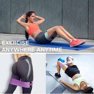 WOOSL Resistance Bands Loop Exercise Bands Booty Bands Workout Bands Hip Bands Wide Resistance Bands for Legs and Butt Resistance Bands for Legs and Butt Hip Booty Bands Circle Hip Resistance Band