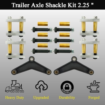 LLANNDER Heavy Duty Greaseable Trailer Axle Shackle Kit