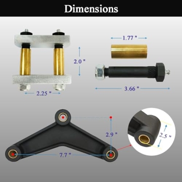 LLANNDER Heavy Duty Greaseable Trailer Axle Shackle Kit