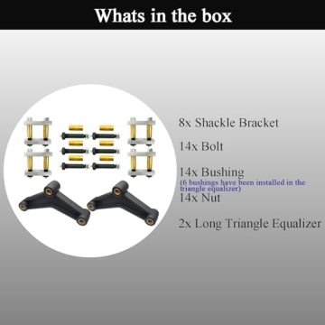 LLANNDER Heavy Duty Greaseable Trailer Axle Shackle Kit