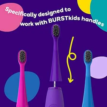 BURSTkids Toothbrush Replacement Heads - 3-Pack Soft Bristles