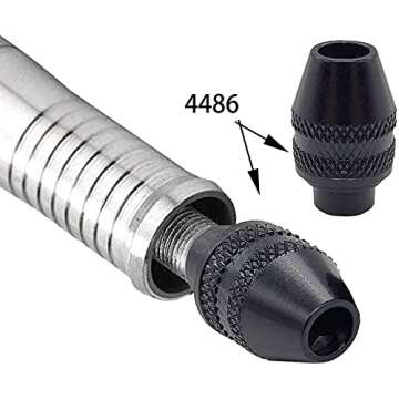 Thaekuns 4486 Keyless Chuck for 1/32” (0.8mm) to 1/8” (3.2mm) Shank Rotary Tool Accessories（2 Pack)