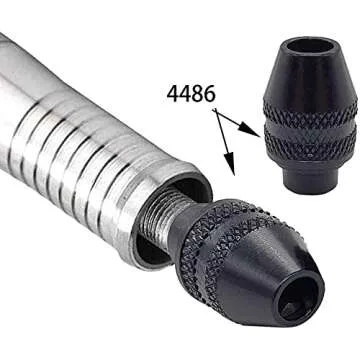 Thaekuns 4486 Keyless Chuck for 1/32” (0.8mm) to 1/8” (3.2mm) Shank Rotary Tool Accessories（2 Pack)
