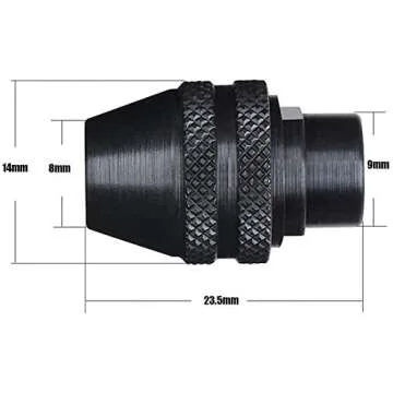 Thaekuns 4486 Keyless Chuck for 1/32” (0.8mm) to 1/8” (3.2mm) Shank Rotary Tool Accessories（2 Pack)