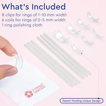 Ring Sizers - 8 Clip Adjusters & 6 Coil for Loose Rings