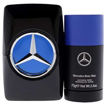 Mercedes-Benz Intense Gift Set Perfumes for Men - Includes 2.7 oz Eau de Toilette Spray and 2.6 oz D...