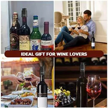 1 PACK Wine Bottle Stoppers,Real Vacuum Champagne Stoppers,Reusable Wine Preserver,Wine Corks Keep Fresh,Best Gifts for Wine Lovers for Christmas Gifts