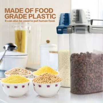 TIOVERY Small Pet Food Storage Container with Airtight Seal