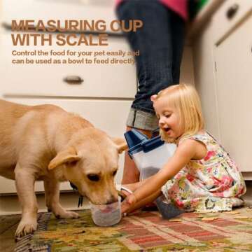 TIOVERY Small Pet Food Storage Container with Airtight Seal