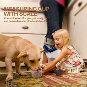 TIOVERY Small Pet Food Storage Container with Airtight Seal