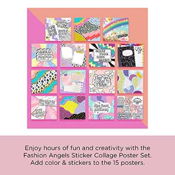Fashion Angels Sticker Collage Poster Set (12704) Make 15 Posters, Includes 450+ Stickers, Make Grea...