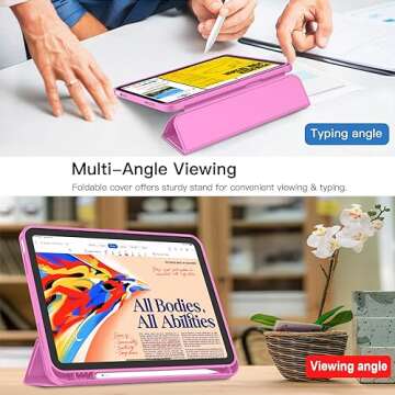 iMieet iPad Case with Pencil Holder & Auto Wake Feature