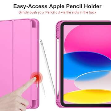 iMieet iPad Case with Pencil Holder & Auto Wake Feature