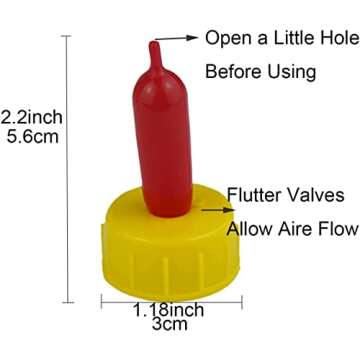 Weilan 8 Pcs Small Animal Milk Drink Nipple Soft Rubber Pacifier for Feed Orphaned Lamb Pup Dog Foal...