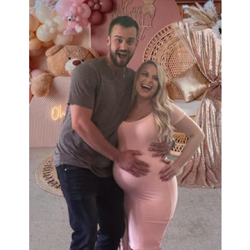 Peauty Dusty Pink Maternity Dress for Summer Events