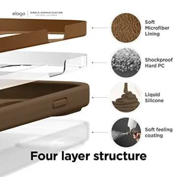 elago Compatible with iPhone 14 Plus Case, Liquid Silicone Case, Full Body Protective Cover, Shockproof, Slim Design, Anti-Scratch Soft Microfiber Lining, 6.7 inch (Brown)
