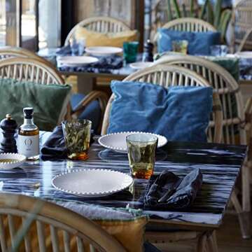 Costa Nova Ceramic Stoneware 7'' Bread Plate - Pearl Collection, White | Microwave & Dishwasher Safe Dinnerware | Food Safe Glazing | Restaurant Quality Tableware