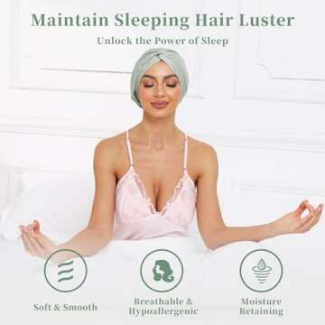 Adjustable Silk Satin Bonnet for Sleeping Hair Care