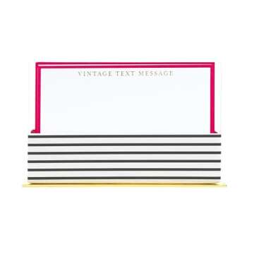 Graphique Vintage Text Flat Notes, "Vintage Text Message" Message – Note Card Stationery Embellished w/ Gold Foil, 50 Note Cards, Matching Envelopes for Thank You Notes and Invitations, 5.625" x 3.5"