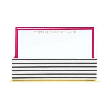 Graphique Vintage Text Flat Notes, "Vintage Text Message" Message – Note Card Stationery Embellished w/ Gold Foil, 50 Note Cards, Matching Envelopes for Thank You Notes and Invitations, 5.625" x 3.5"