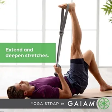 Gaiam Yoga Strap 8ft Durable Stretch Band for All Levels