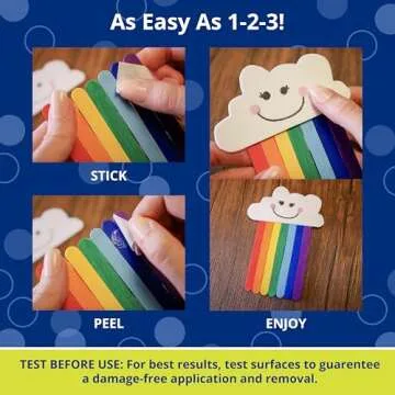 Glue Dots, Craft Dots Value Pack, Double-Sided, 1/2", .5 Inch, 600 Dots, DIY Craft Glue Tape, Sticky Adhesive Glue Points, Liquid Hot Glue Alternative, Clear