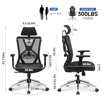Ticova Ergonomic Office Chair for Comfort and Support