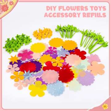 Toyly DIY Fabric Flower Bouquets Toys Accessories - Flower Market Toy Accessories - Flower Arts & Cr...