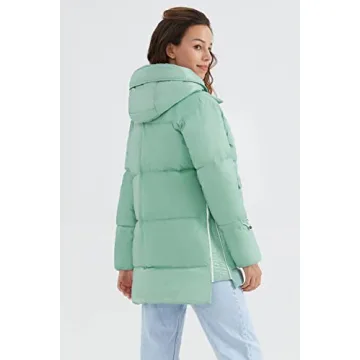 Orolay Women's Winter Thickened Down Coat Windproof Hooded Puffer Jacket with 6 Pockets