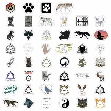 BulbaCraft 100Pcs Therian Stickers for Everyone