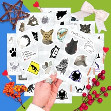 BulbaCraft 100Pcs Therian Stickers for Everyone