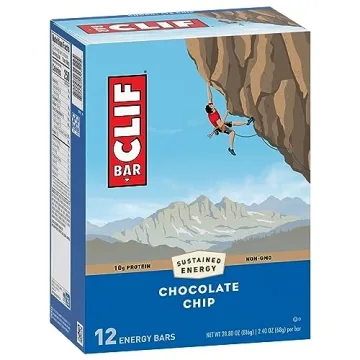 CLIF BAR Chocolate Chip Energy Bars - 10g Protein & Organic Oats