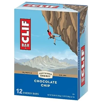 CLIF BAR Chocolate Chip Energy Bars - 10g Protein & Organic Oats