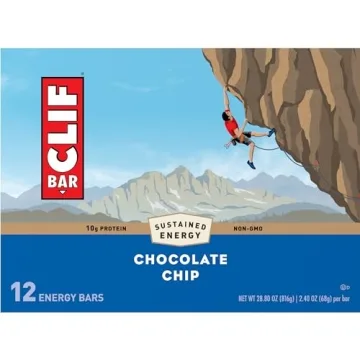CLIF BAR Chocolate Chip Energy Bars - 10g Protein & Organic Oats
