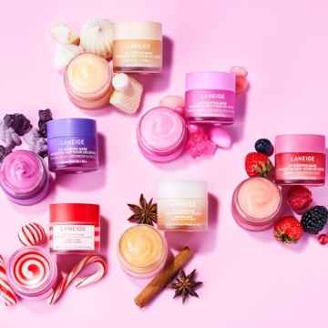 LANEIGE Lip Sleeping Mask Candy Cane: Nourish, Hydrate, Vitamin C, Murumuru & Shea Butter, Antioxidants, Flaky, Dry Lips