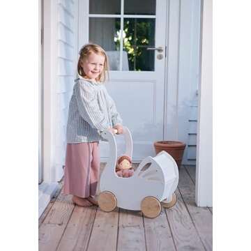 Tender Leaf Sweet Swan Pram for Creative Role-Play Fun