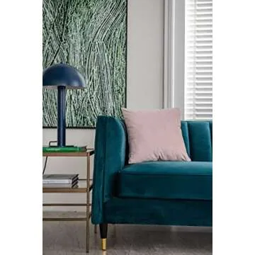 DEZENE 20x20 Throw Pillow Covers Pink: 2 Pack Cozy Soft Velvet Square Decorative Pillow Cases for Farmhouse Home Decor