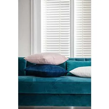 DEZENE 20x20 Throw Pillow Covers Pink: 2 Pack Cozy Soft Velvet Square Decorative Pillow Cases for Farmhouse Home Decor