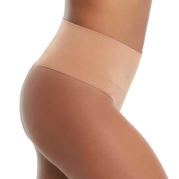 SPANX Shapewear for Women Everyday Shaping Tummy Control Panties Thong Naked 3.0 SM - Regular