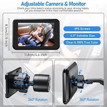 4.3" HD Night Vision Baby Car Monitor - Itomoro