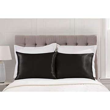 ShopBedding Satin Pillowcase Set with Zipper for Hair and Skin
