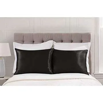 ShopBedding Satin Pillowcase Set with Zipper for Hair and Skin